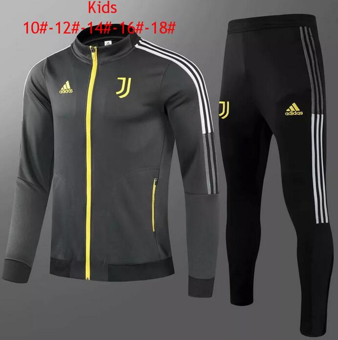 Kids Juventus 2021/22 Black Training Suit (Jacket+Trouser)